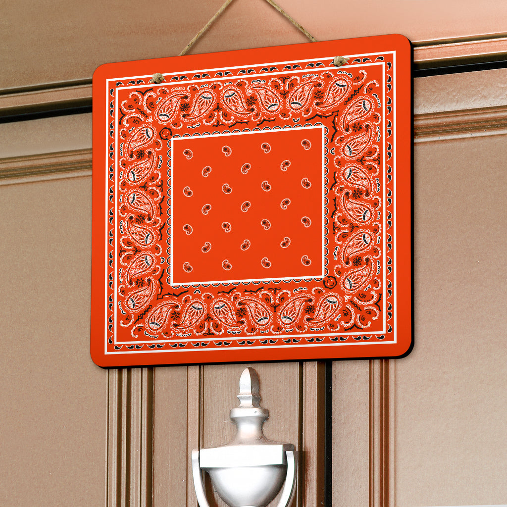 Orange Bandana Door Signs