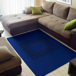 blue throw rug