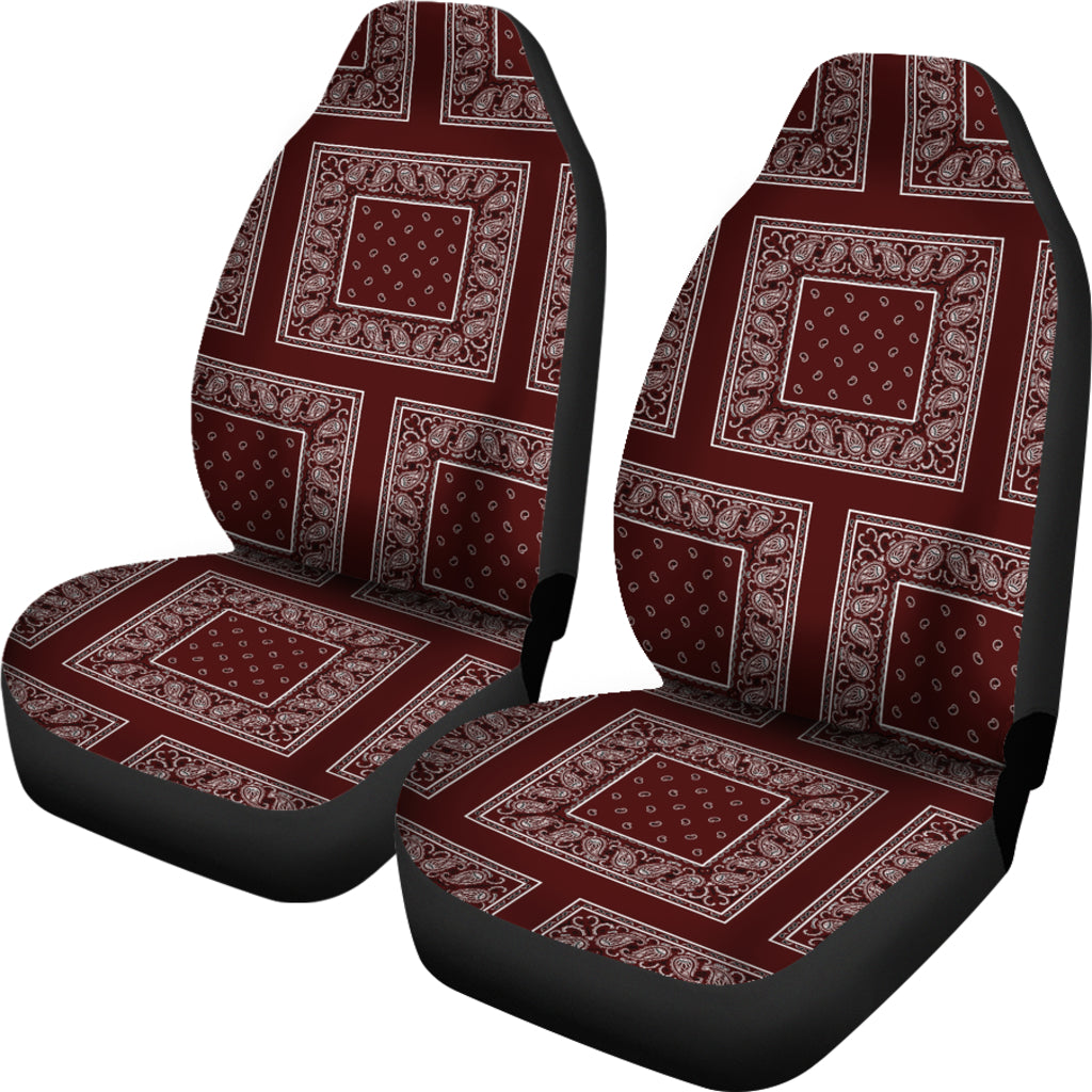 burgundy bucket car seat cover