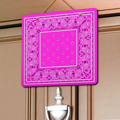 Abruptly Pink Bandana Door Signs