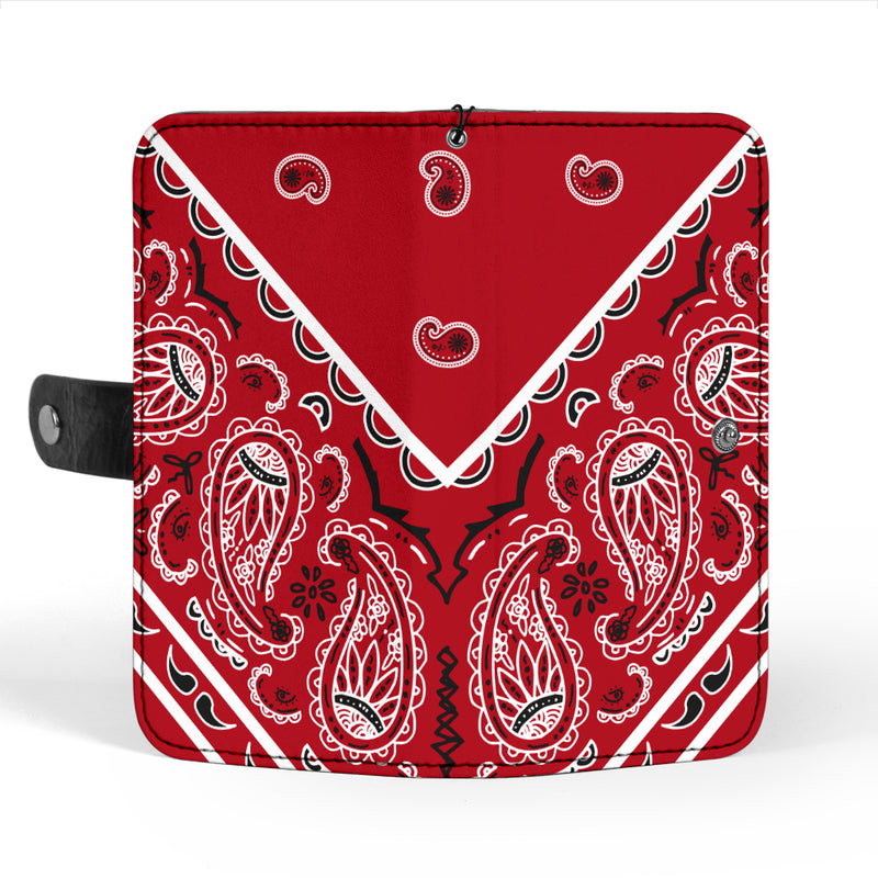 Classic Red Bandana Phone Case Wallet