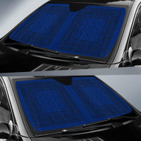 Blue and Black Bandana Car Window Shade