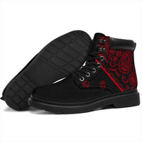 Black and Red Bandana All Season Boots