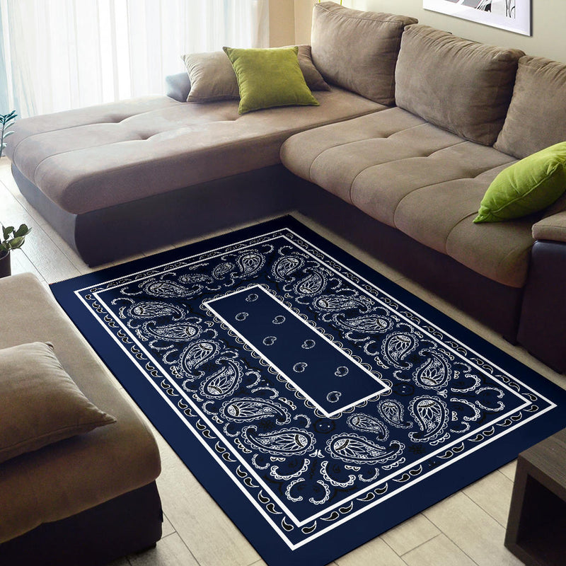 decorative dark blue rug