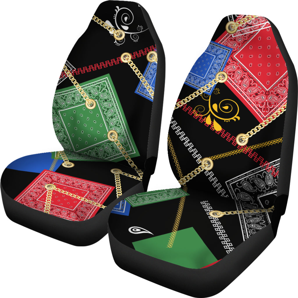 Abstract Bandanas Auto Seat Covers