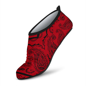 Red and Black Bandana Water Shoes