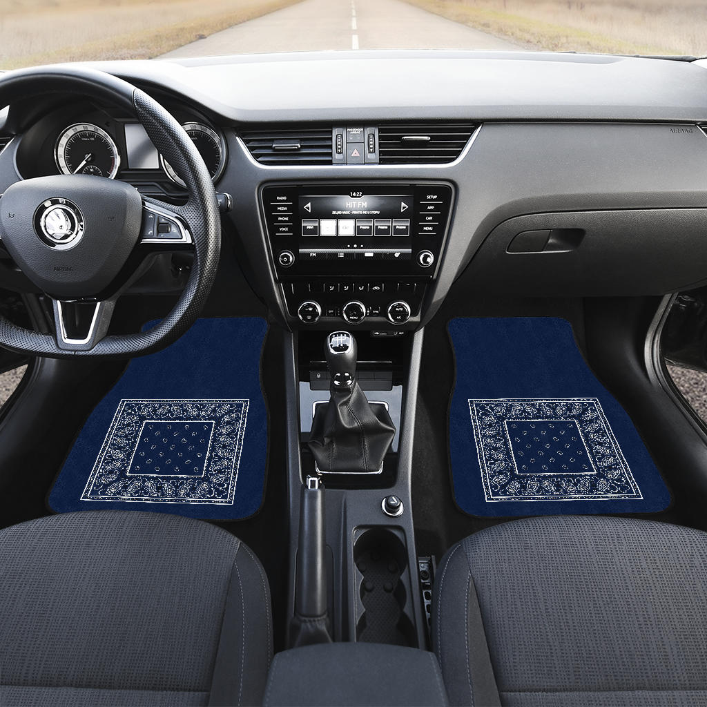 Navy Blue Automobile Floor Mats