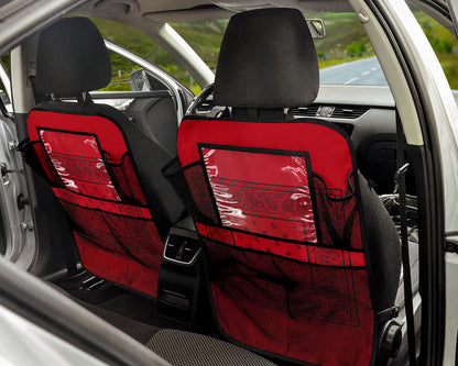 Red and Black Bandana Back Seat Organizers