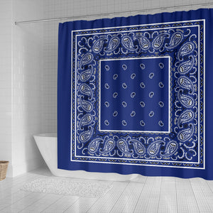 Royal Blue Bandana Shower Curtain