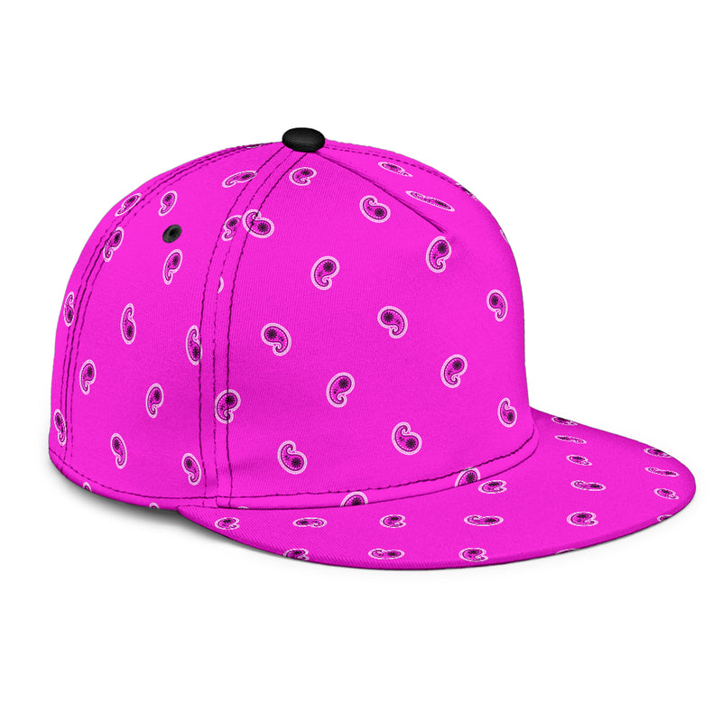 Abruptly Pink Paisley Snapback Hat