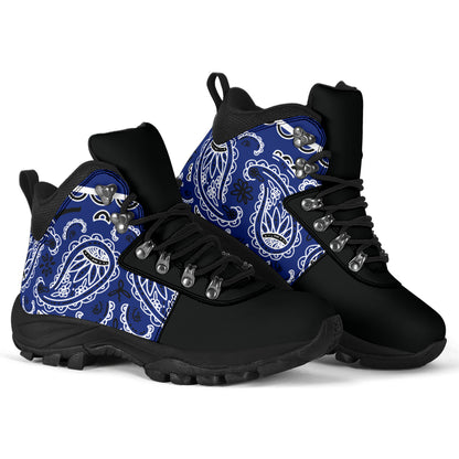 Royal Blue Bandana Alpine Boots