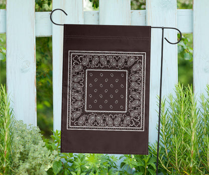 Coffee Brown Bandana Home and Garden Flags