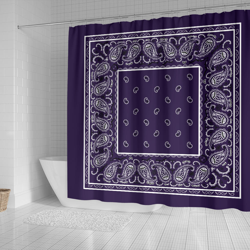 Royal Purple Bandana Shower Curtain