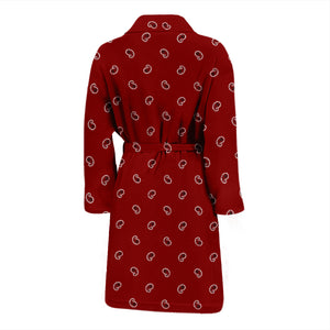 back of paisley maroon red robe