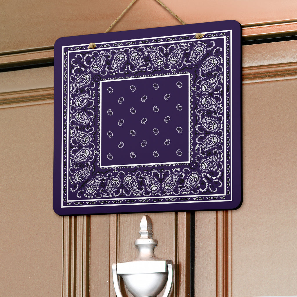 Royal Purple Bandana Door Signs