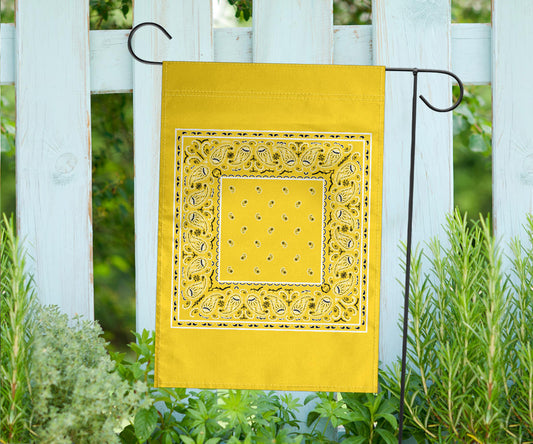 yellow bandana yard flag