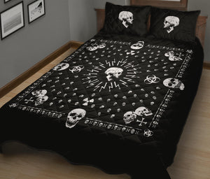 black bandana with skulls bedding