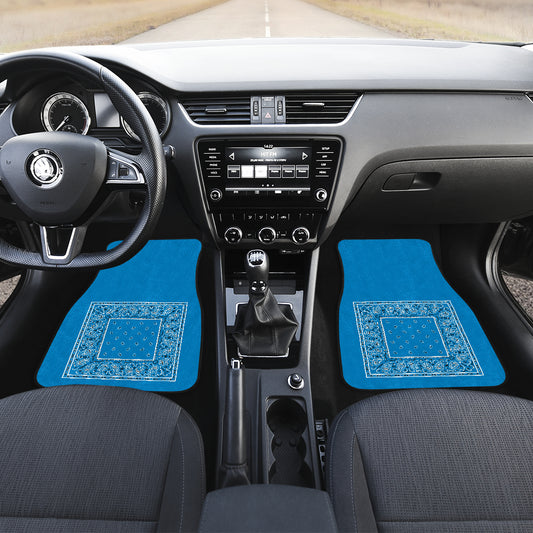 blue auto show bandana floor mats