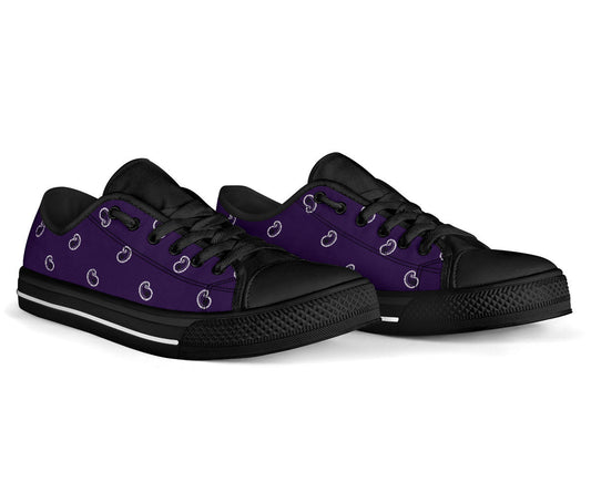 Canvas Low Top Sneakers - Royal Purple Paisley