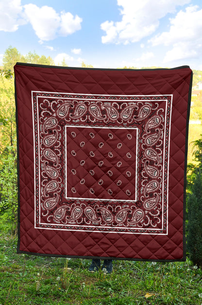 Quilt - Burgundy Bandana Quilt