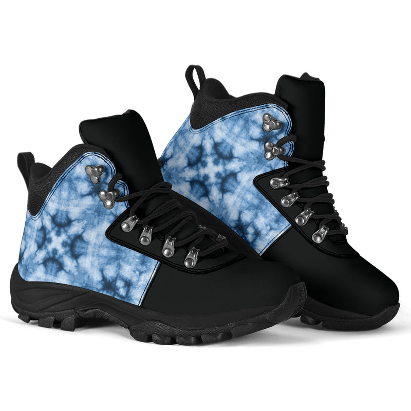 Boho Blue Bandana Alpine Boots