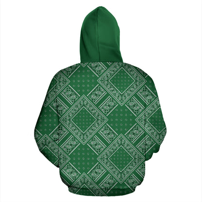 Classic Green Bandanas DB Pullover Hoodie