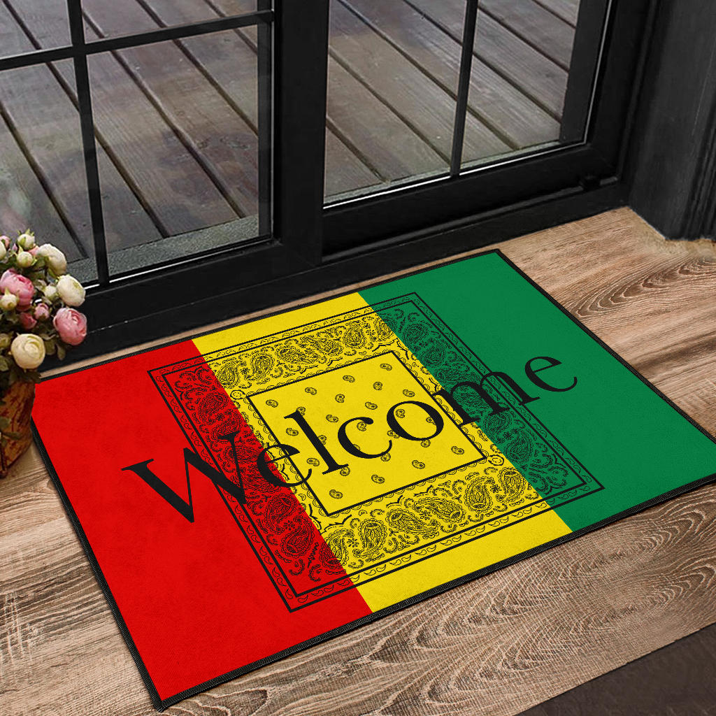 Rasta Bandana Greetings Door Mats