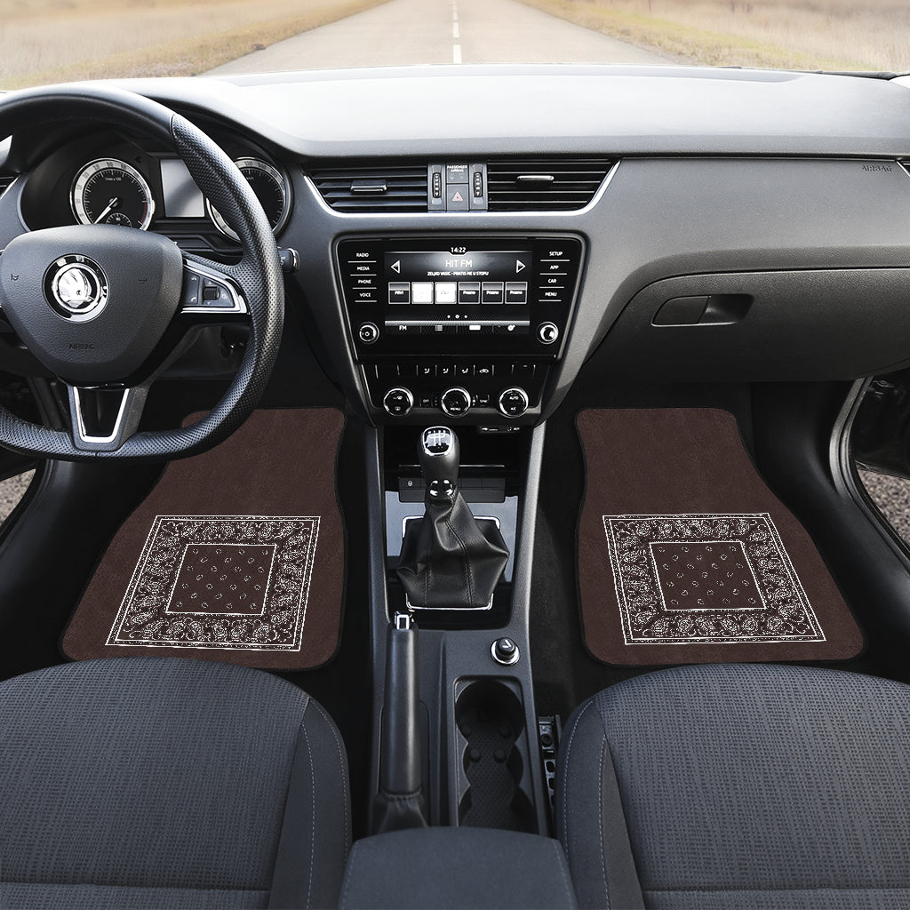 brown bandana floor mats