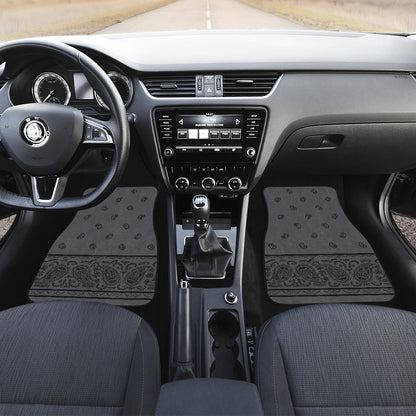 gray bandana automobile floor mats