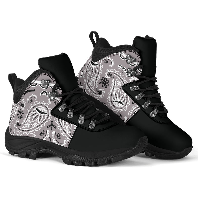 Gray Bandana Alpine Boots