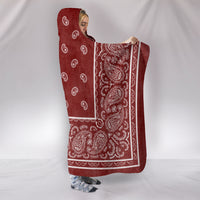 Ultimate Faded Red Bandana Hooded Blanket
