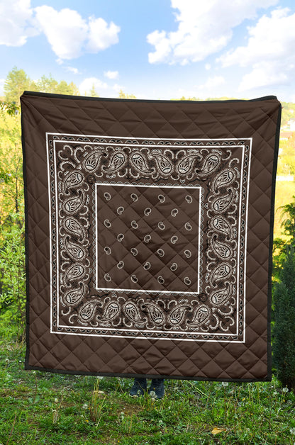 Quilt - Coffee Brown Bandana Quilt