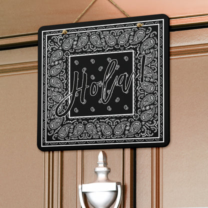 Black Bandana Door Signs