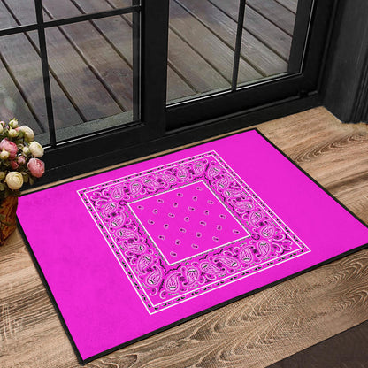 Abruptly Pink Bandana Door Mats