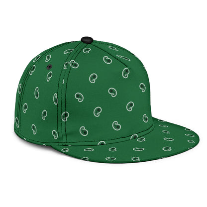 Classic Green Paisley Snapback Cap