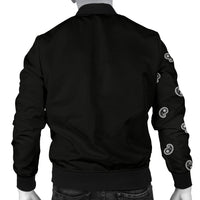 Asymmetrical Black Bandana Men's Bomber Jacket
