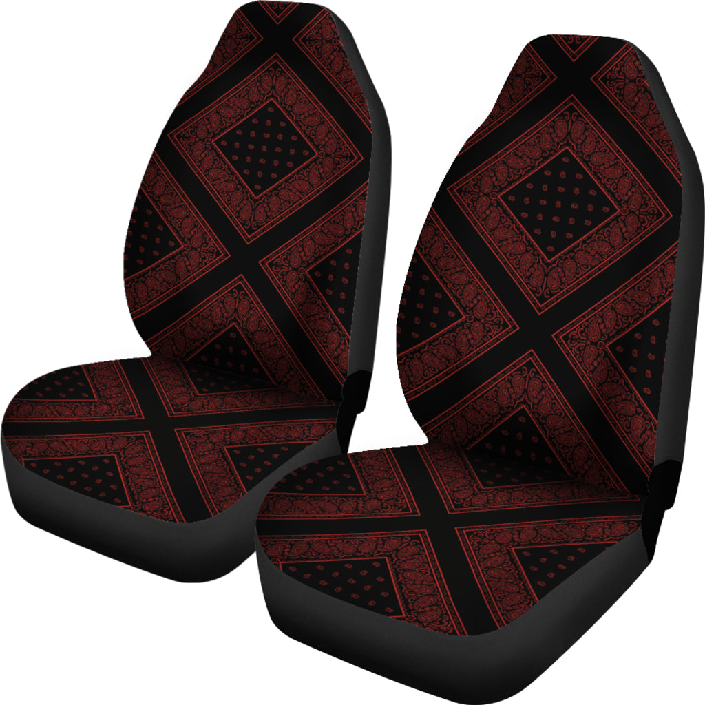 red and black car seat covers