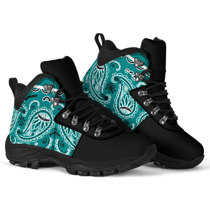 Teal Bandana Alpine Boots