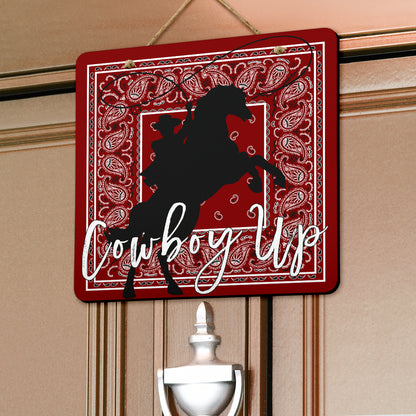 Maroon Bandana Door Signs