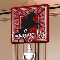 Maroon Bandana Door Signs