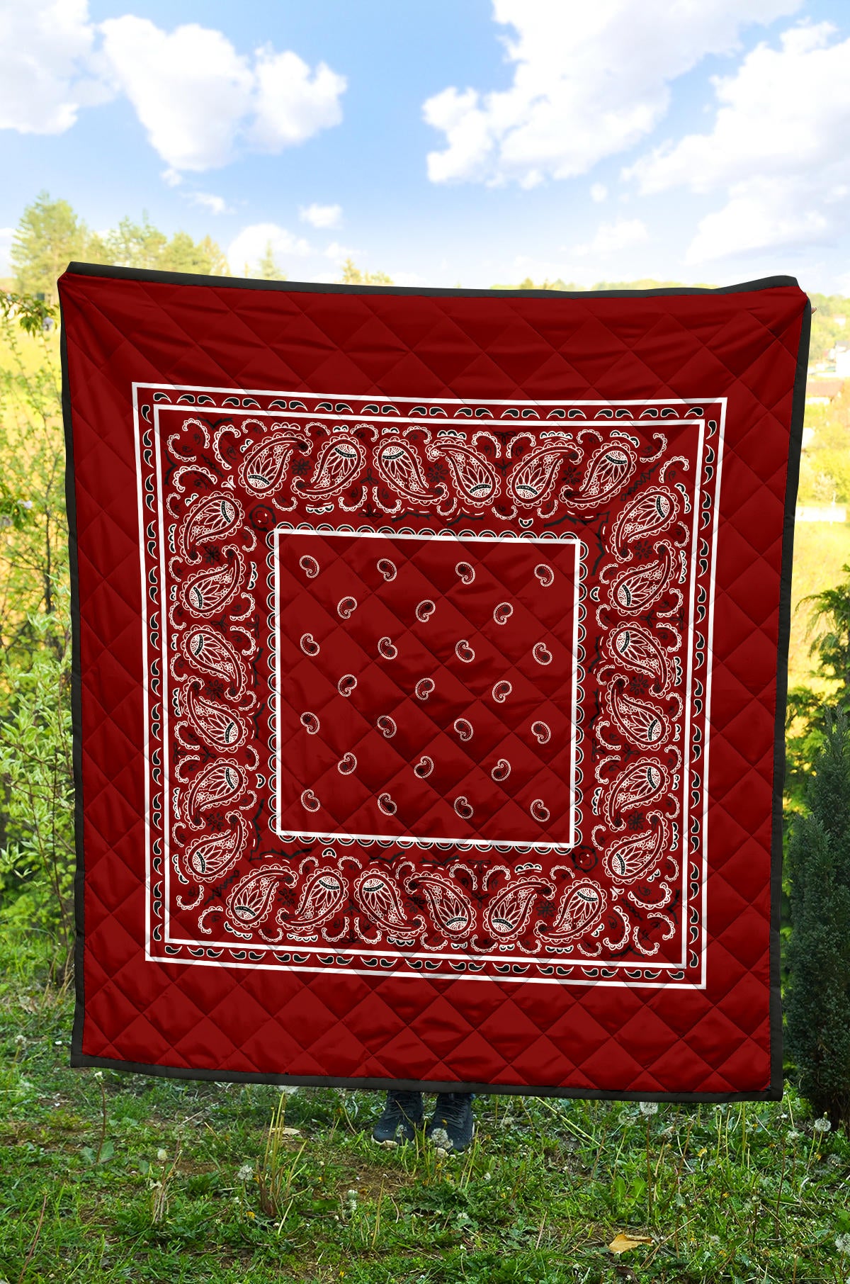 Quilt - Maroon Bandana Quilt