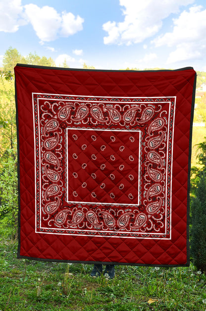 Quilt - Maroon Bandana Quilt