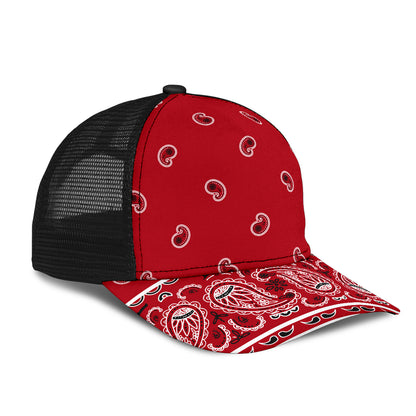Classic Red Bandana Overload Mesh Back Cap