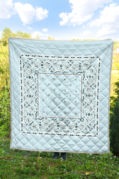 Quilt - Lt Blue Bandana Quilt