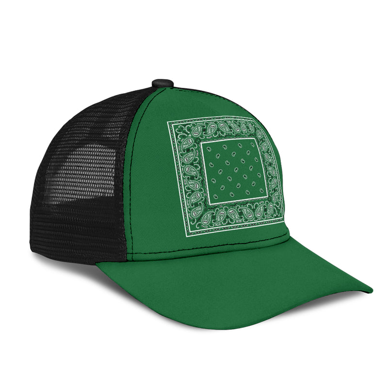 Classic Green Bandana Mesh Back Cap