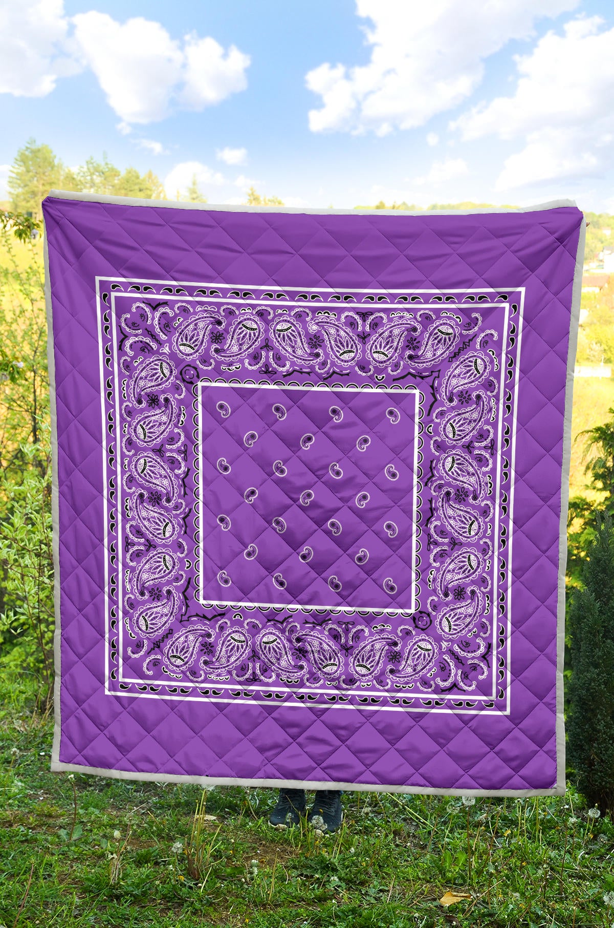 Dark Lilac Bandana Quilt