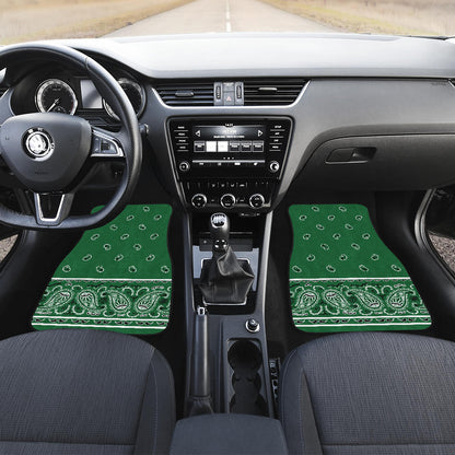 green bandana lowrider floor mats