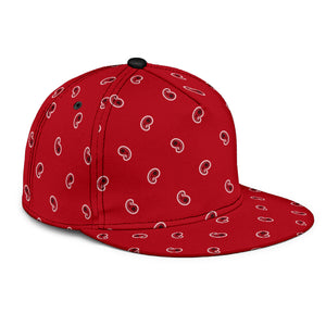 Classic Red Paisley Snapback Cap