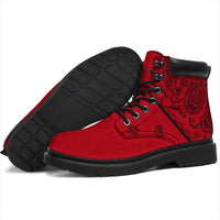 Red and Black Bandana All Season Boots