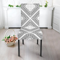 White Paisley Kitchen Chair Slipcovers